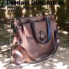 Men's Multi Compartment Leather Tote Bag Brown Laptop
